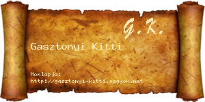 Gasztonyi Kitti névjegykártya