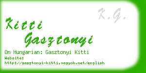 kitti gasztonyi business card